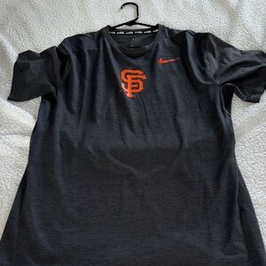 San Francisco Giants Nike Men's Dark Gray Tee with Orange Logo